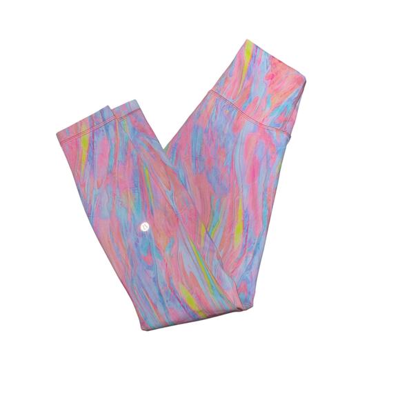 NWT Sz.4  Lululemon Wunder Train High Rise Tight 25” Prism Marble Multicolor - Picture 3 of 10